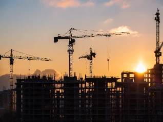 infrastructure development construction sunset